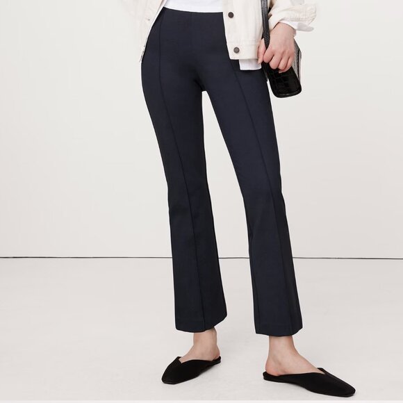 Banana Republic Crop Flare Everywhere Ponte Pant in in Black - Picture 1 of 7